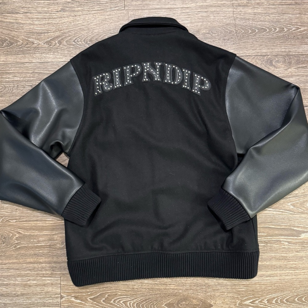 RIPNDIP RARI VARSITY JACKET (BLACK)-M - Picture 8 of 9